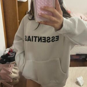 White Fear of God Essentials Hoodie